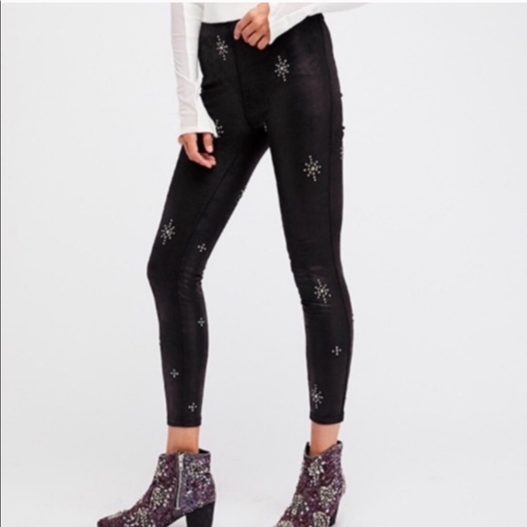 Free People Pants - Free people suede leggings